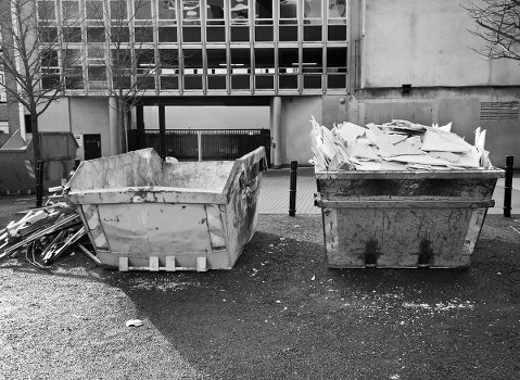 Construction site with waste being cleared by professionals in Kenton